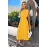 AX Paris Womens Yellow Cut Out Midi Dress - Size 8 UK | AX Paris Sale | Discount Designer Brands