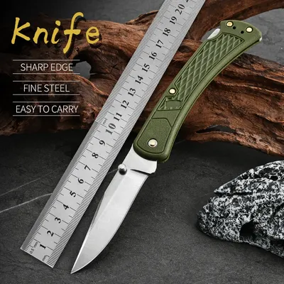 High Hardness Stainless Steel Outdoor Folding Knife, Outdoor Survival Knife, Back with Locking