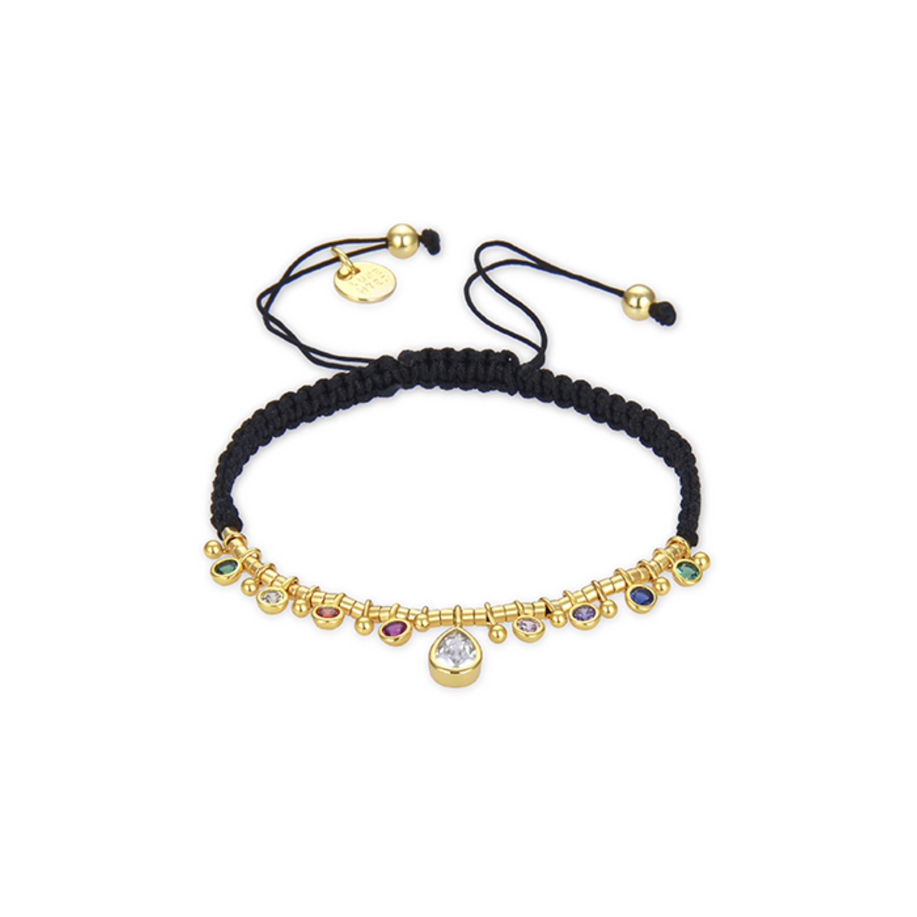 Luxenter Sterling Silber 925 Armband mit Multicolour Zirkonia in 18K Gelbgold - Rikzun Image