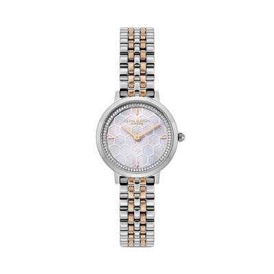 Olivia Burton Honey Comb Ultra Slim Watch, 28mm - Grey/Two Tone