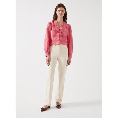 Lindy Desert Rose Embriodered Collar Blouse Dusty Pink, Dusty Pink