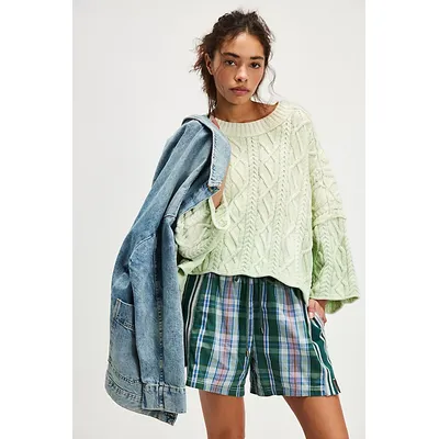 Washed Ashore Jumper at Free People in Candy Mint Combo, Size: Medium
