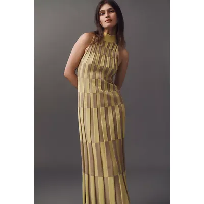 By Anthropologie Mock-Neck Sleeveless Column Dress