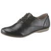 Slipper JOSEF SEIBEL "Fiona 01", Damen, Gr. 42, schwarz, Leder, klassisch, Schuhe, Komfortschuh, Schlupfschuh mit elastischer Zierschnürung