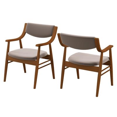 Set of 2 Modern Wooden Dining Chairs with Cushioned Comfort