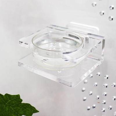 TEMU Magnetic Acrylic Jumping Spider Feeding Dish, Transparent Tiny Tarantula Food And Water Bowl, Enclosure Accessories For Small Spiders - 2x1.8 Inch