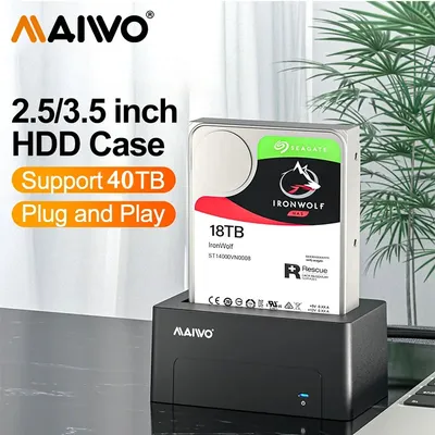 Maiwo 2,5 3,5-Zoll-Festplatten-Dockingstation 3,5 "2.5" SSD-Festplatten gehäuse 5 Gbit/s Geschwindigkeit HDD-Docking station Festplatten gehäuse