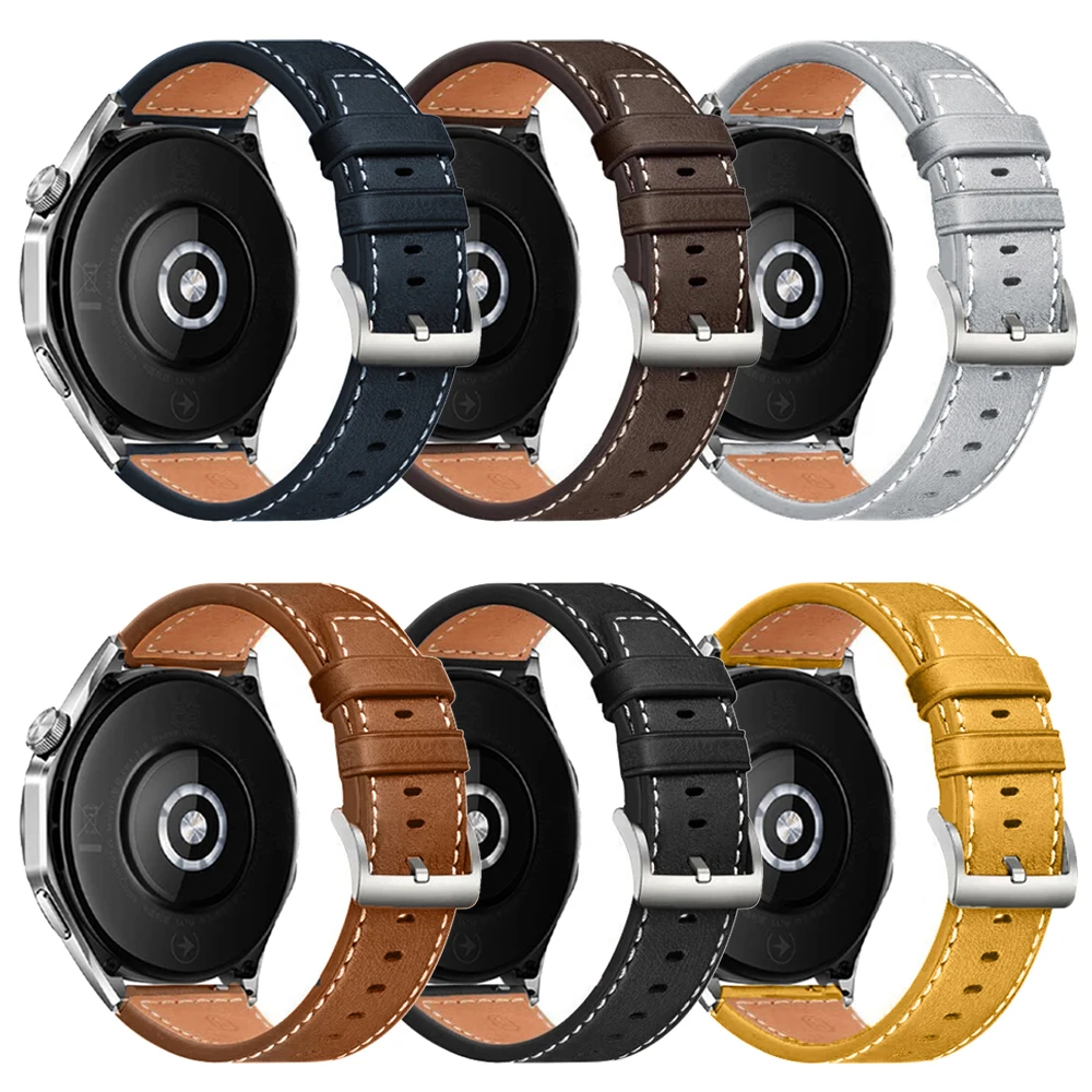 22 mm Lederbänder für Fossil Band GEN 6 5 5E 44 mm GEN 5 LTE 45 mm/Carlyle/Julianna/Garrett HR Armbänder Zubehör Armband Image