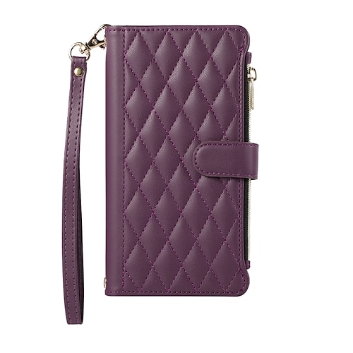 Handy Hülle Handyhüllen Für Samsung Galaxy S25 S24 S23 S23 FE S22 S21 Ultra Plus A55 5G A35 5G A25 A15 Brieftaschenhülle Mit Ständer Magnetisch Reisverschluss Retro TPU PU-Leder Image