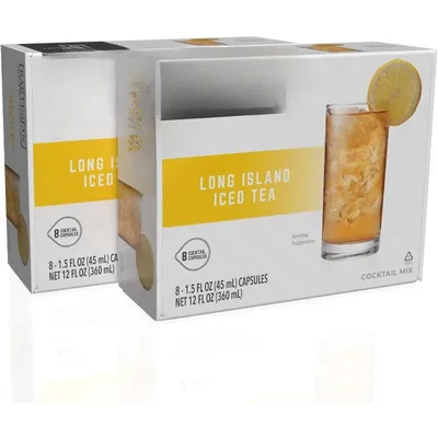 16-Pack Long Island Iced Tea Mixer Capsules for Cocktail Machine – Home Bar Mixology Cocktails Mix