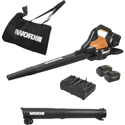 40V Wireless Leaf Blower with Battery and Charger, 3-in-1 Lawn Leaf Blower with Vacuum Cleaner and