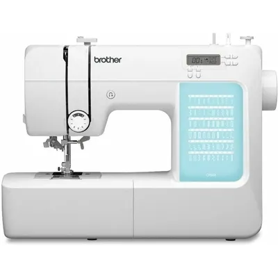 CP60X Computerized Sewing Machine, 60 Built-in Stitches, LCD Display, 7 Included Feet, White