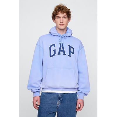 Gap Mens Blue Vintage Soft Oversized Logo Hoodie - Blue
