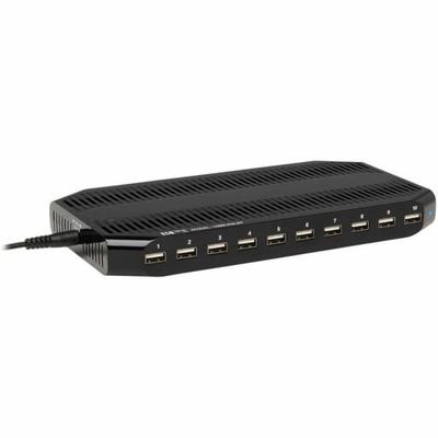 Tripp Lite 10-Port Usb Charging Station Hub W Adjustable Storage Tablet / Smartphone / Ipad / Iphone 5V 21A 105W - Power Adapter - 96 Watt - 8 A