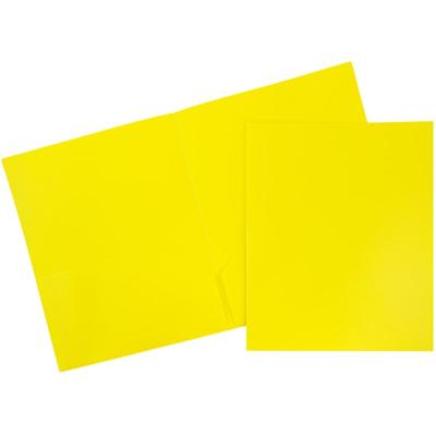 Jam Paper Plastic 2-Pocket Pop Folders, 9 1/2