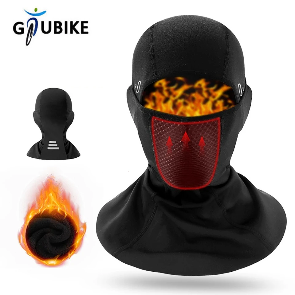 Gtubike Winter Fahrrad maske Fleece Thermal warm halten wind dichte Fahrrad Gesichts maske Sturmhaube Ski maske Angeln Ski Hut Kopf bedeckung Image