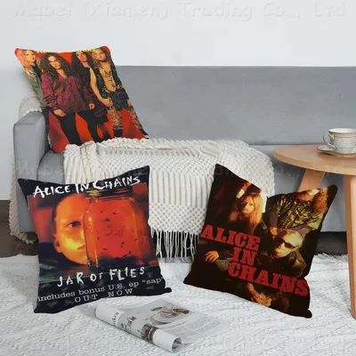 Rock Band A-Alice-I-n-C-Chains Kissen Geschenk Home Office Dekoration Schlafzimmer Sofa Auto Kissenbezug Hülle 45x45 Image