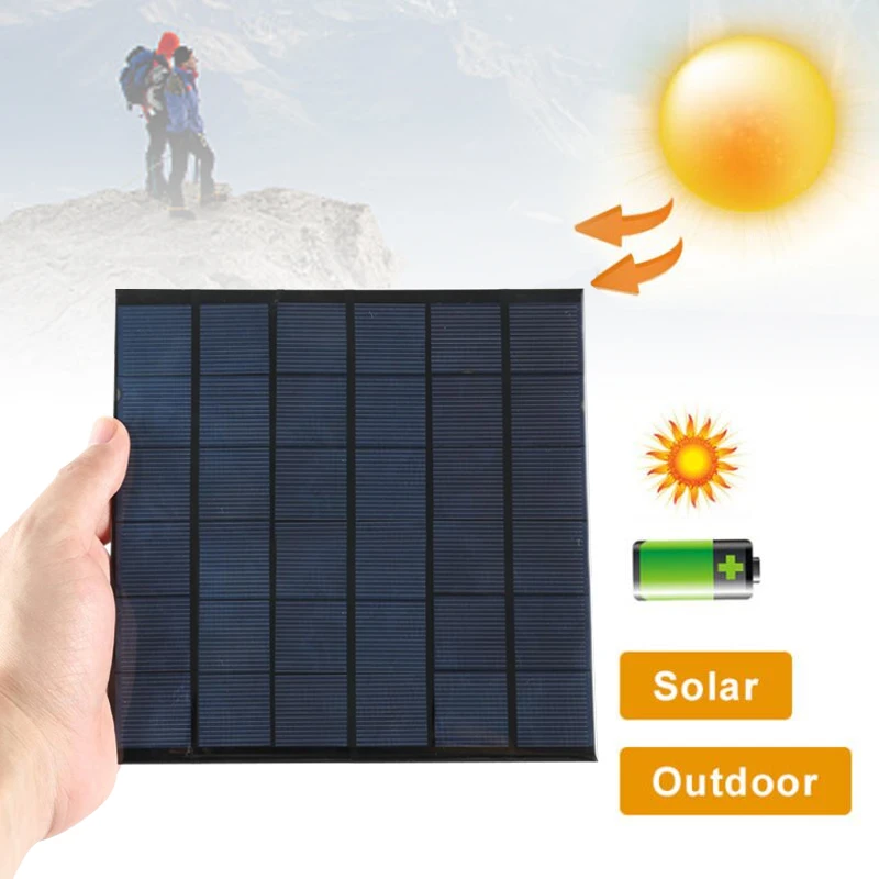 6V 9V 18V Solar Panel Wired Mini Solar System DIY Für Batterie Handy Ladegerät 2W 3W 4,5 W 6W 10W Solar Zellen