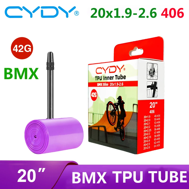 CYDY BMX Fahrrad TPU Schlauch 406 20x1,9 2,0 2,1 2,2 2,25 2,3 2,35 2,4 2,5 2,6 Reifen Kamera Fahrrad lichter Reifen 20 "radfahren pneu42G