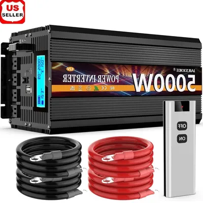 5000 Watt Power Inverter 12V DC to 110V 120V Converter Family RV Off Grid Solar System Car with