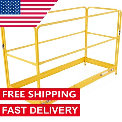 6 Foot Safety Guardrail,Baker Style Metal Guardrails Accessory System,for Scaffolding Platform,with