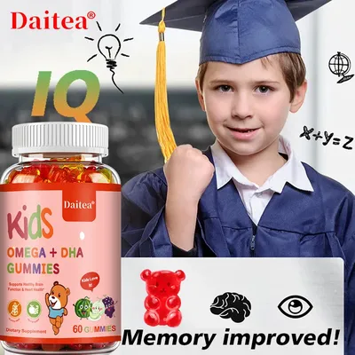 Children's OMEGA+DHA Gummies - Supports The Brain, Joints, Heart, Eyes and Immune System - Contains Omega 3 6 9 + DHA, Vitamin C