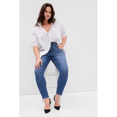 Gap Womens Mid Indigo Blue High Waisted True Stretch Skinny Jeans - Mid Indigo Blue