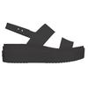 Keilsandalette CROCS "Brooklyn Low Wedge", Damen, Gr. 41, schwarz (schwarz, uni), Croslite, casual, Schuhe, Sommerschuh, Sandale, Keilabsatz, mit modischer Plateausohle