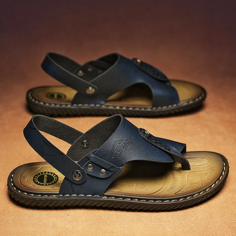 Sandalen Herren Sommer Peep-Toe Jugend Strands chuhe Dual-Use-Strand Hausschuhe rutsch feste Herren Sandale Herren schuhe