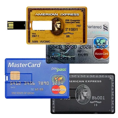 Bank Credit Card Pen Drive USB Flash Drive High Speed Pendrive 32GB 64GB Memory Usb Stick Flash Image