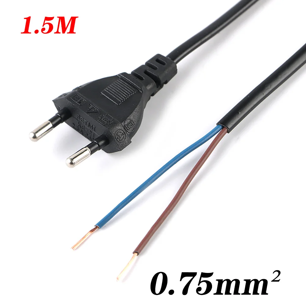 EU Power Verlängerung Kabel 220V Pigtail Elektrische Kabel Europäischen Stecker Netzteil Blei Kabel Für Sockel Lampen Netzwerk Birne Image