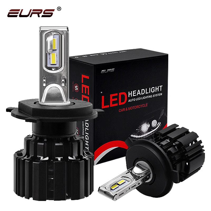 EURS P9 LED H4 H7 LED Del Faro Dell'automobile Della Lampadina H11 H8 H9 13600LM 100W Auto ha condotto il faro 9005 HB3 HB4 H15 Hi-Lo Fascio di Luce 9007 6000K