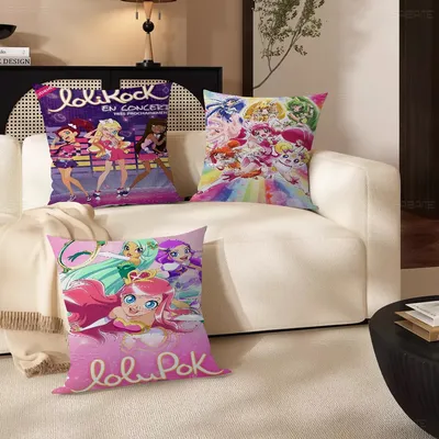 LoliRock Cartoon Kissenbezug Sofakissenbezug Home Room Dekoration Kinder Geschenk Image