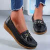 Frauen Wohnungen Fashion Echtes Leder Keil Casual Schuhe Frauen Ballerina Krankenschwester Schuhe Mokassins Wanderschuhe Frau Plus Größe