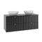 Mobile bagno doppio lavabo effetto legno nero 120cm