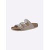 Pantolette BIO TIME, Damen, Gr. 37, grau (taupe), Synthetik, sportlich, Schuhe