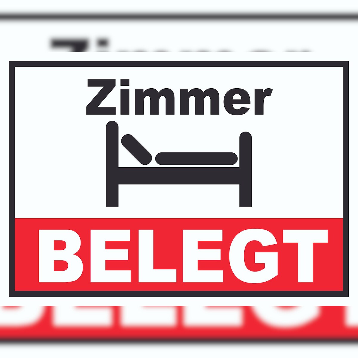 HB-Druck Zimmer BELEGT Schild A5 (148x210mm) Image
