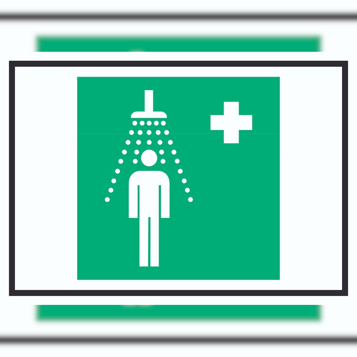 HB-Druck Notdusche Symbol Schild A1 (594x841mm) Image