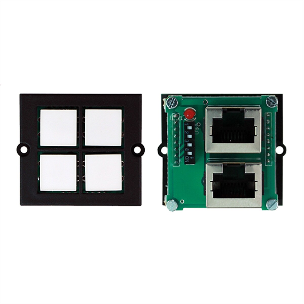 BACHMANN Rahmen 4xTaster universal Controler+ Beschriftungsfelder Image