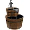Extra Large 10 Gallons Cascading Water Fountain for Outdoor Outside Patio Yard | Decorative 2-Tier