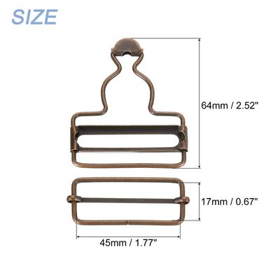 Overall Buckles, 8 Sets Metal Suspender Replacement Buckles