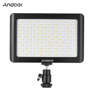 Andoer Studio Video Fotografie LED Licht Panel Lampe 3200K/6000K 192 stücke Perlen für Canon Nikon DSLR Kamera DV Camcorder