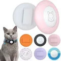 Porta collare per gatti Airtag, piccola targhetta aerea Porta collare per gatti Custodia in silicone per anello per imbracatura per collare per cani e gatti