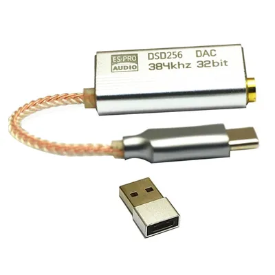 RISE-DAC ES9318 USB Typ C Kopfhörer Adapter Hifi Decodierung AMP Adapter Soundkarte Für Android Typ Image