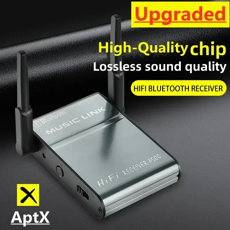 Vikefon 50m bluetooth audio empfänger aptx hifi hd stereo musik drahtloser adapter 3,5mm aux jack rca mic für auto lautsprecher verstärker Image