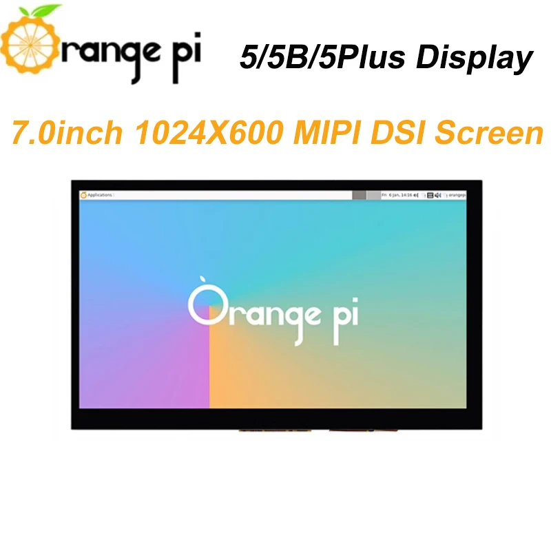 Orange Pi 5 7,0 Zoll IPS MIPI DSI TFT LCD-Display 7,0 Zoll 1024 x 600 kapazitives Touchscreen-LCD-Modul für Orange Pi 5/5B/5Plus Image