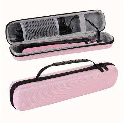 TEMU 1pc Eva Hard Shell Hair Styling Tool Case, Polyester Lining, Dustproof Travel Storage Box For Hair Dryers, Curling Irons, Portable Organizer Bag Image