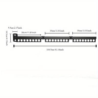 TEMU Space-saving Wall-mounted Clothes Drying Rack - Foldable & Extendable Aluminum Laundry Hanger Image