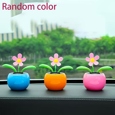 TEMU Creative Car Decorations, Interior Decoration For Cars, Solar Swing Sunflower Head Shaking Flowers In Vehicles, Car Decoration Supplies Image