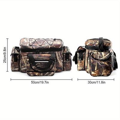 TEMU Lixada Tackle Pack Large Capacity Fishing Tackle Bag Fishing Tackle Storage Bag Case Hunting Shoulder Bag Pack Image